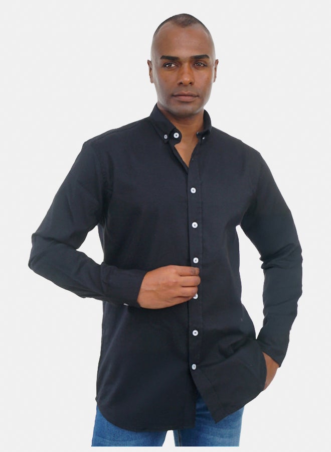 FIRE WOOD FireWood Long Sleeve Shirt  For Men Black - Image 1